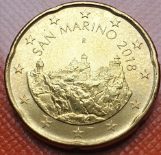 20 cents 2018 San Marino, unc, km#new foto