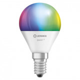 Bec LED RGB inteligent Ledvance SMART+ WiFi Mini Bulb Multicolour P, E14, 4.9W