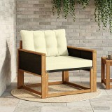 vidaXL Set de canapele de exterior Lemn solid de Acacia și Textilene 3438882