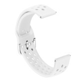 Curea silicon, compatibila Samsung Galaxy Watch 46mm, telescoape QR, Alb