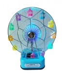 Cumpara ieftin Cutie Muzicala Roata Mare Luminite, Albastra, 22cm, Cheita, Plastic, Vintage, Cadou deosebit