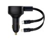 INCARCATOR auto Baseus Enjoyment,cablu inclus max 75cm,1 x USB Type-C(T) max 5V/3A 30W,1x Lightning 5V/3A total output 25 cm,pt. bricheta auto,negru &quot;