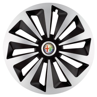 Set 4 capace roti Fox Gri-Negru R17 pentru gama auto Alfa Romeo foto
