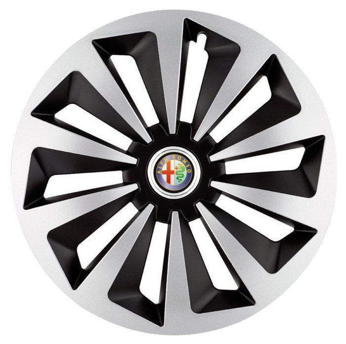 Set 4 capace roti Fox Gri-Negru R17 pentru gama auto Alfa Romeo