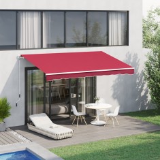 Outsunny perdea tip rulou impermeabil, 3x2.5m, bordeaux foto