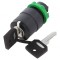 Comutator Rotativ cu Cheie 22mm 3 Poziții Negru