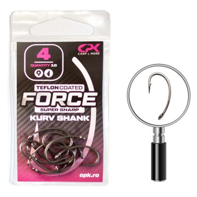 Carlige CPK Force Teflon Kurv Hooks, Nr.10, 10buc/pac foto