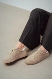 Medicine sneakers din piele &icirc;ntoarsă culoarea bej