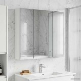 vidaXL Dulap cu oglindă pentru baie cu raft Alb 73.5 x 15.5 x 70 cm 889255