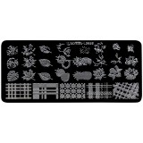 Cumpara ieftin Matrita Metalica Stampila Unghii LUXORISE, Edge of Nature, LUXORISE Nail Art