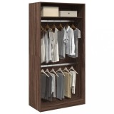 Gossi sifonier, stejar maro, 100x50x200 cm, lemn prelucrat