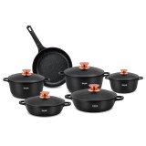 Cumpara ieftin Set oale de inalta calitate din aluminiu Zass Gourmet ZG-ZCS 01,Negru ProDesign DailyAppliances