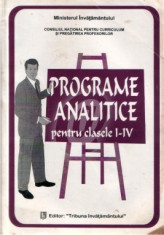 Programe analitice pentru clasele I-IV foto