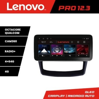 Navigatie Renault Kadjar facelift 2019-2022 Lenovo Qled 12.3 inch Octa Core 4+64 360 DSP ADAS carplay android auto radio internet kit-9030-facelift+PR foto