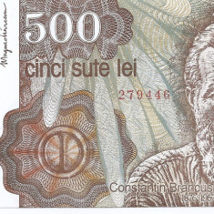 Romania 500 lei 1991 Ianuarie - C. Brancusi. (279446) P-98a - UNC !!!