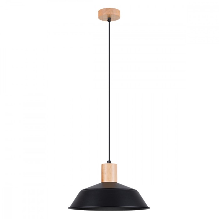 Lampă Suspendată Fano Negru Oțel 1 Bec Dom Scandinav De Interior