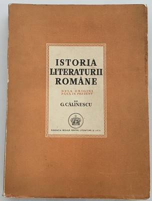 George Calinescu - Istoria Literaturii Romane 1941 prima editie foto
