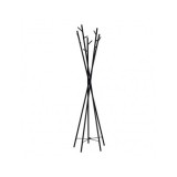 Cuier metalic HM W35, tip pom, cu 15 agatatori, pentru hol, salon, negru