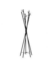 Cuier metalic HM W35, tip pom, cu 15 agatatori, pentru hol, salon, negru