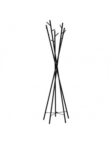 Cuier metalic HM W35, tip pom, cu 15 agatatori, pentru hol, salon, negru