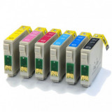 Set 6 cartuse compatibile Epson T0791 T0792 T0793 T0794 T0795 T0796, Multicolor