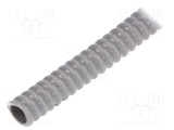 Tub de protecție PVC gri 16mm flexibil HELLERMANN TYTON -20&divide;70&deg;C