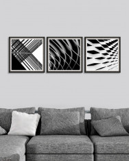 Tablou 3 piese Framed Art Urban Geometry foto