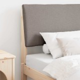 VidaXL Tăblie tapițată Gri taupe 100 cm Lemn de pin masiv 879302