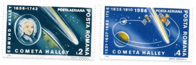 Romania (430) - Intoarcerea Cometei Halley, 1986 - serie neobliterata foto