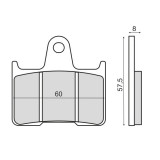 Placute frana sinter Honda CB 1300 spate Cod Produs: MX_NEW 225103113RM