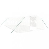 Cumpara ieftin Sera cu cadru din otel, alb, 32 m&sup2;, 8x4x2 m