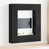 vidaXL Cabinet TV 8 pcs Negru 80 x 30 x 30 cm Lemn compozit