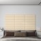 vidaXL Panouri de perete, 12 buc., crem, 60x15 cm, textil, 1,08 m&sup2; 343816