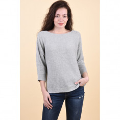 Pulover Vero Moda Nora 3/4 Boatneck Gri Deschis foto