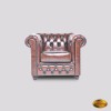 Fotoliu Chesterfield Brighton 1 loc, Piele Maro Antic Spălată Manual, Stil Clasic, Luxos, 100x92x79 cm