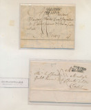 Italy 1818 Postal History Rare 2 x Stampless Cover Torino to Castol DG.027