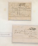 Italy 1818 Postal History Rare 2 x Stampless Cover Torino to Castol DG.027