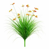Planta artificiala iarba ornamentala tip fluture, 100 cm, 13 flori