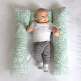 Perna 3 in 1 : babynest, pentru gravide si pentru alaptare in forma de u babyjem (culoare: roz)