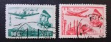 Iran (Persia) 1950 - Set 2 Timbre de Poștă Aeriană &bdquo;Aviație Civilă / Șahul Mohammad Reza Pahlavi &amp; Avioane de Linie Boeing / Douglas&rdquo; -CLF1