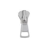 Cursor metalic pentru fermoar din plastic 8 mm, 39 x 30 mm, Argintiu, Crisalida