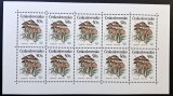 Ciuperci Toxice - Cehoslovacia 1988 - Bloc de 10 Timbre "Nolanea verna" (Neștampilat / MNH) CP1_II