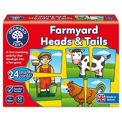 Joc educativ asociere - Prietenii De La Ferma - Farmyard Heads Tails foto