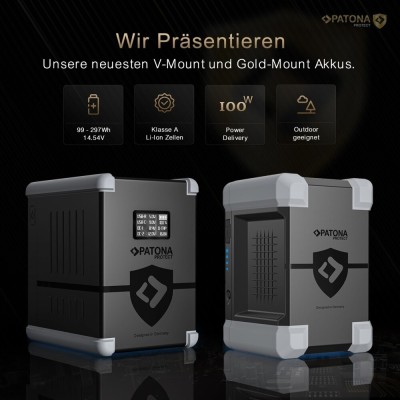 Acumulator /Baterie Patona Protect V-Mount battery V99-PD100 99Wh USB-C USB-A D-Tap 2xDC-out foto