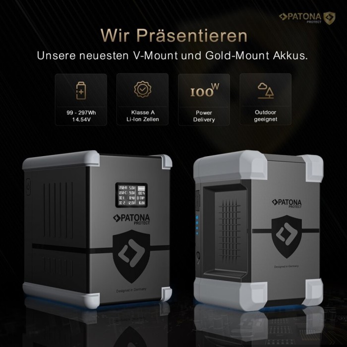 Acumulator /Baterie Patona Protect V-Mount battery V99-PD100 99Wh USB-C USB-A D-Tap 2xDC-out