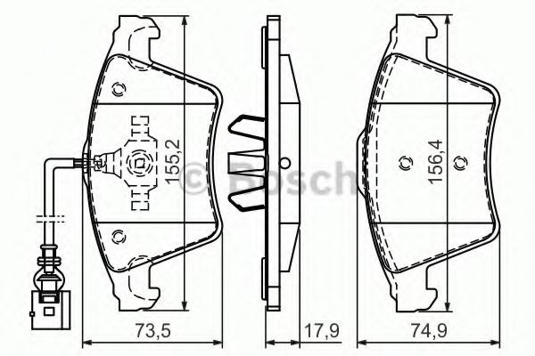 Set placute frana,frana disc VW TRANSPORTER V bus (7HB, 7HJ, 7EB, 7EJ, 7EF, 7EG, 7HF, 7EC) (2003 - 2016) BOSCH 0 986 494 107