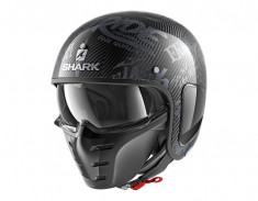 Casca moto scuter SHARK S-DRAK CARBON FREESTYLE CUP culoarea negru gri, marimea M unisex foto