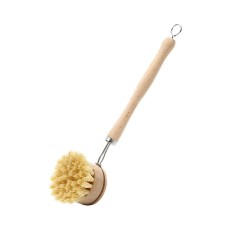 Beech sisal pot brush for washing dishes and pots - color: 24x5.8cm long handle pot brush foto