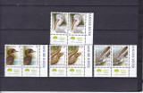 ROMANIA 2010 LP 1868 FAUNA DUNAREANA OCROTITA PERECHE SERII CU TABS-URI MNH