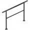 Balustrada aluminiu, 2-3 trepte Vivatechnix Negru Mat, Inaltime 89.5cm, lungime 121 cm, pozitii reglabile